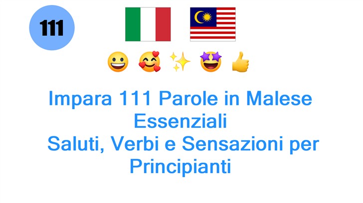 Impara 111 Parole in Malese Essenziali: Saluti, Verbi e Sensazioni per Principianti
